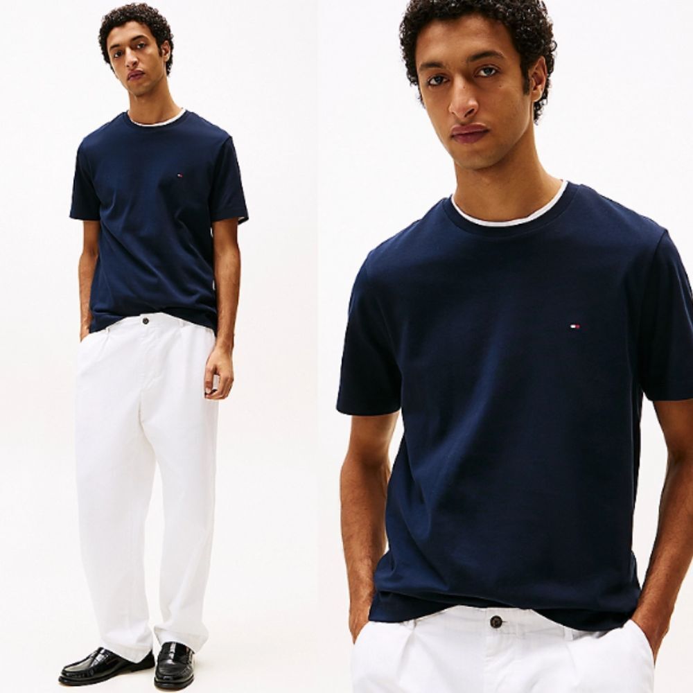 Tommy Hilfiger Men's Interlock Knit T-Shirt Sz XXL Navy Blue Short Sleeve Casual